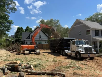 Lot clearing and rough grading project in Concord, NC