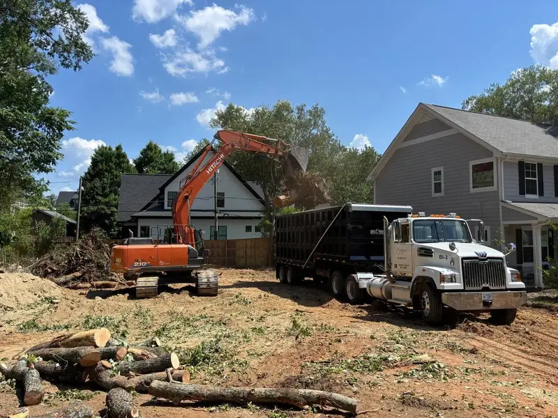 Lot clearing and rough grading project in Concord, NC