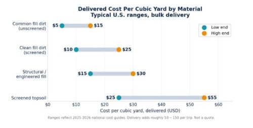 Typical delivered cost ranges